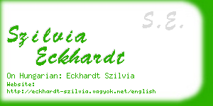 szilvia eckhardt business card